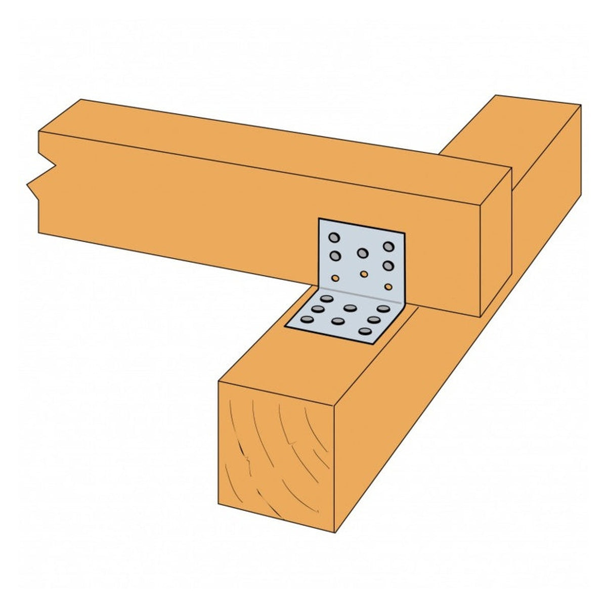 Simpson Strong-Tie nail plate angle bracket 60 x 60 x 40, view 2