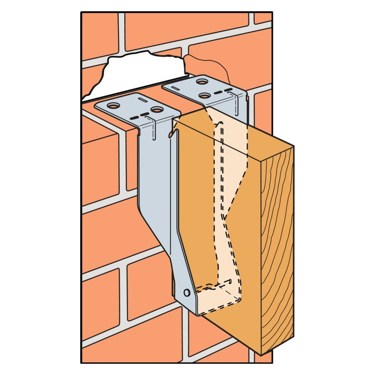 Simpson Strong-Tie timber to masonry joist hanger 150 x 47