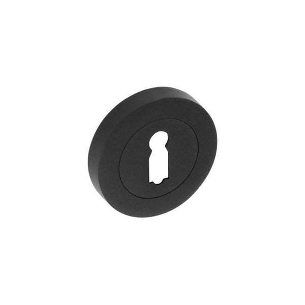 Smiths Architectural matt black round escutcheon screw on rose