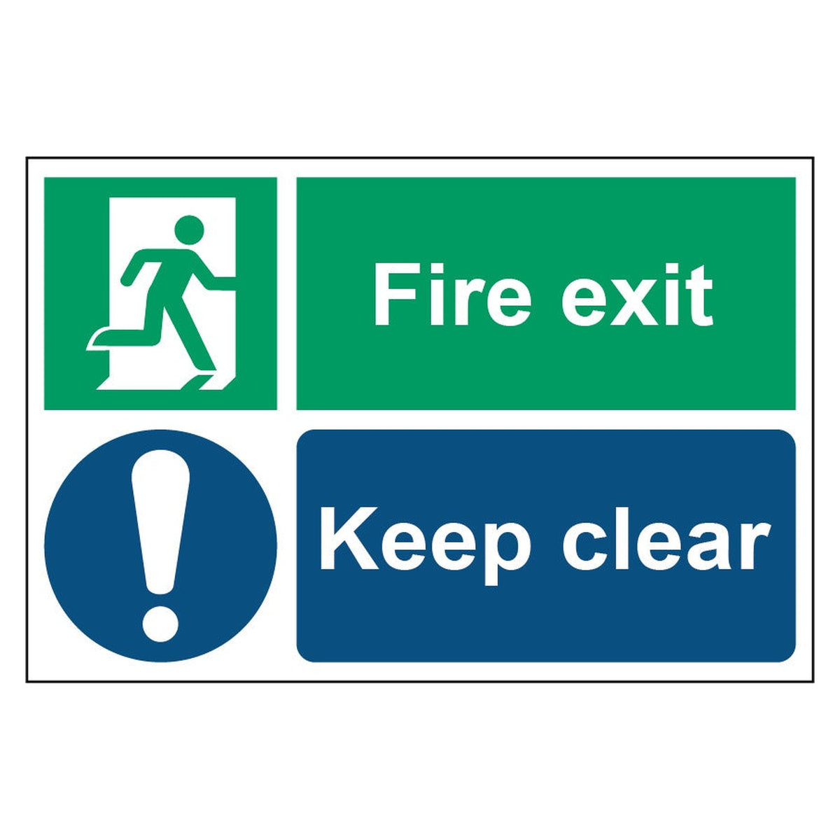 Smiths Architectural fire exit keep clear sign 200 x 300mm