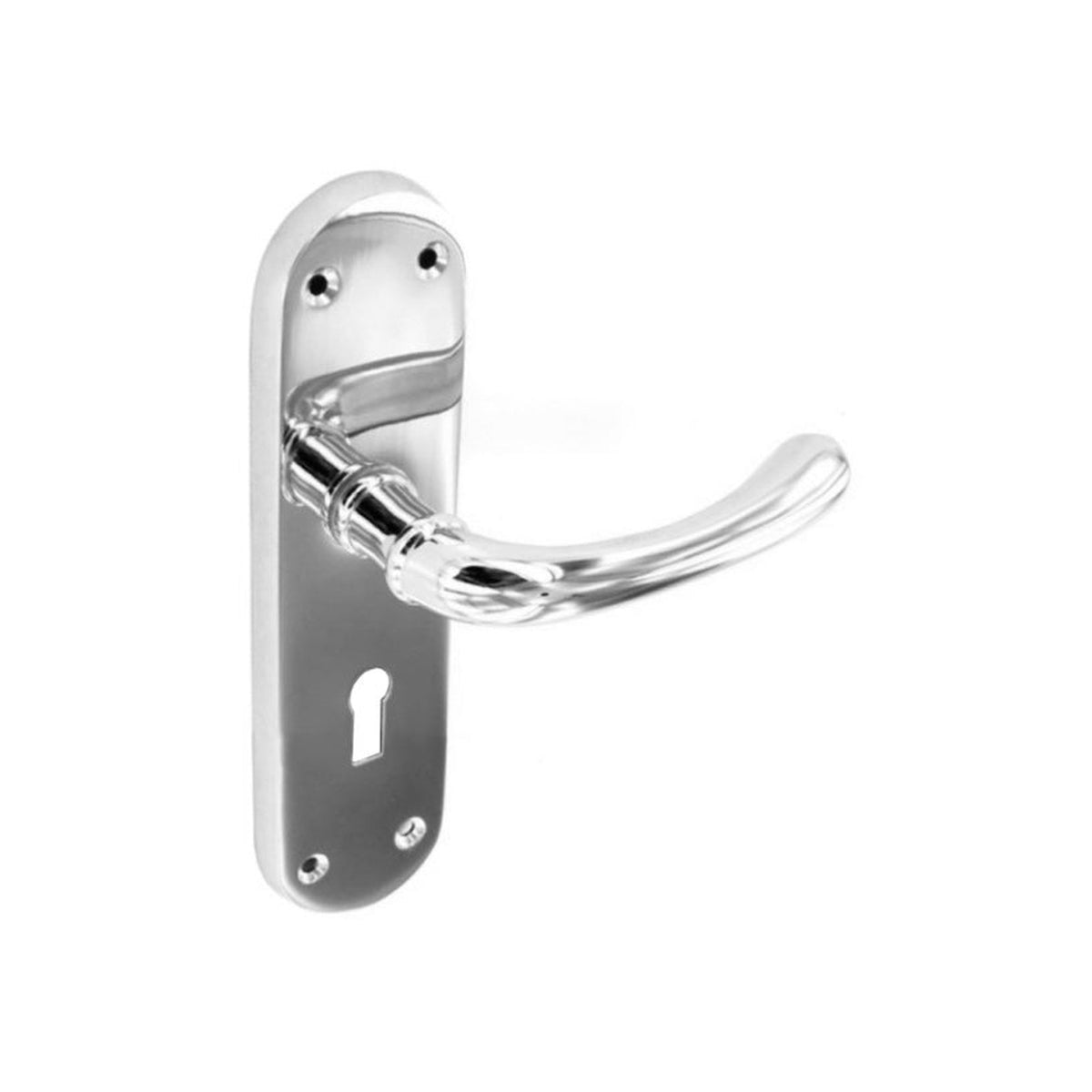 Smiths Architectural Rosa chrome lock lever on back plate 168mm