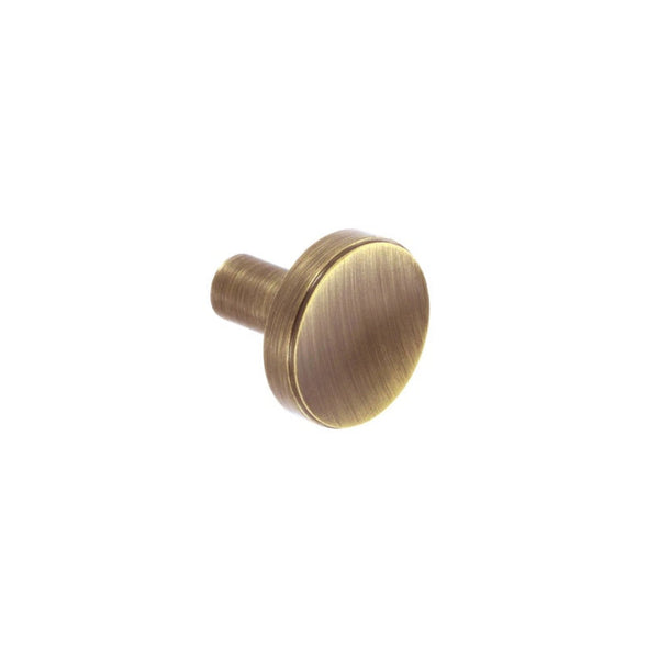 Smiths Architectural solid brass disc knob 32mm in antique brass