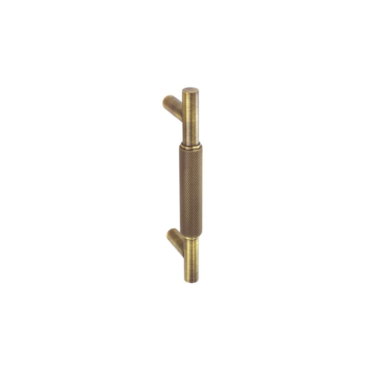 Smiths Architectural solid brass knurled handle 96mm in antique brass