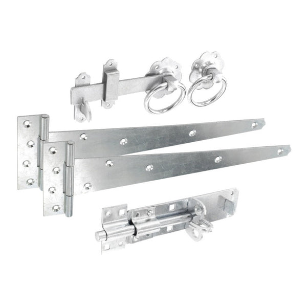 Smiths Ironmongery zinc plated ring latch side gate kit