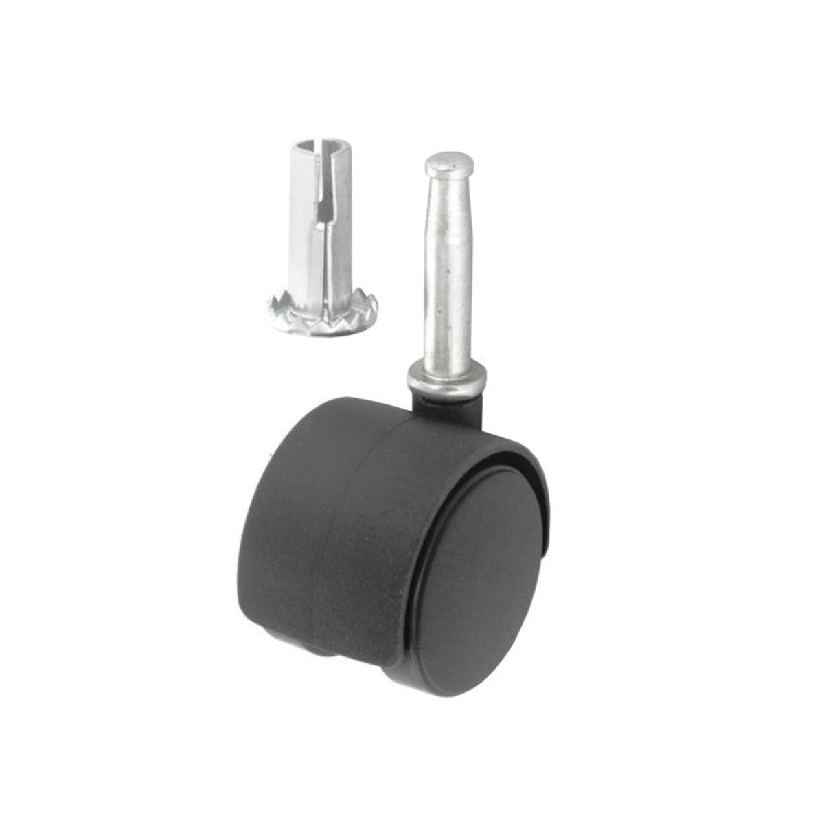 Smiths Ironmongery 40mm twin wheel socket castor, view 2