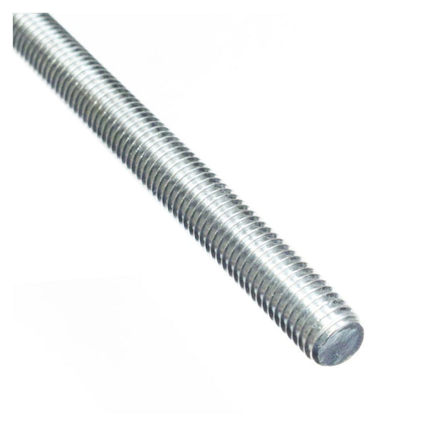 Smiths Ironmongery zinc plated M8 threaded rod 1m