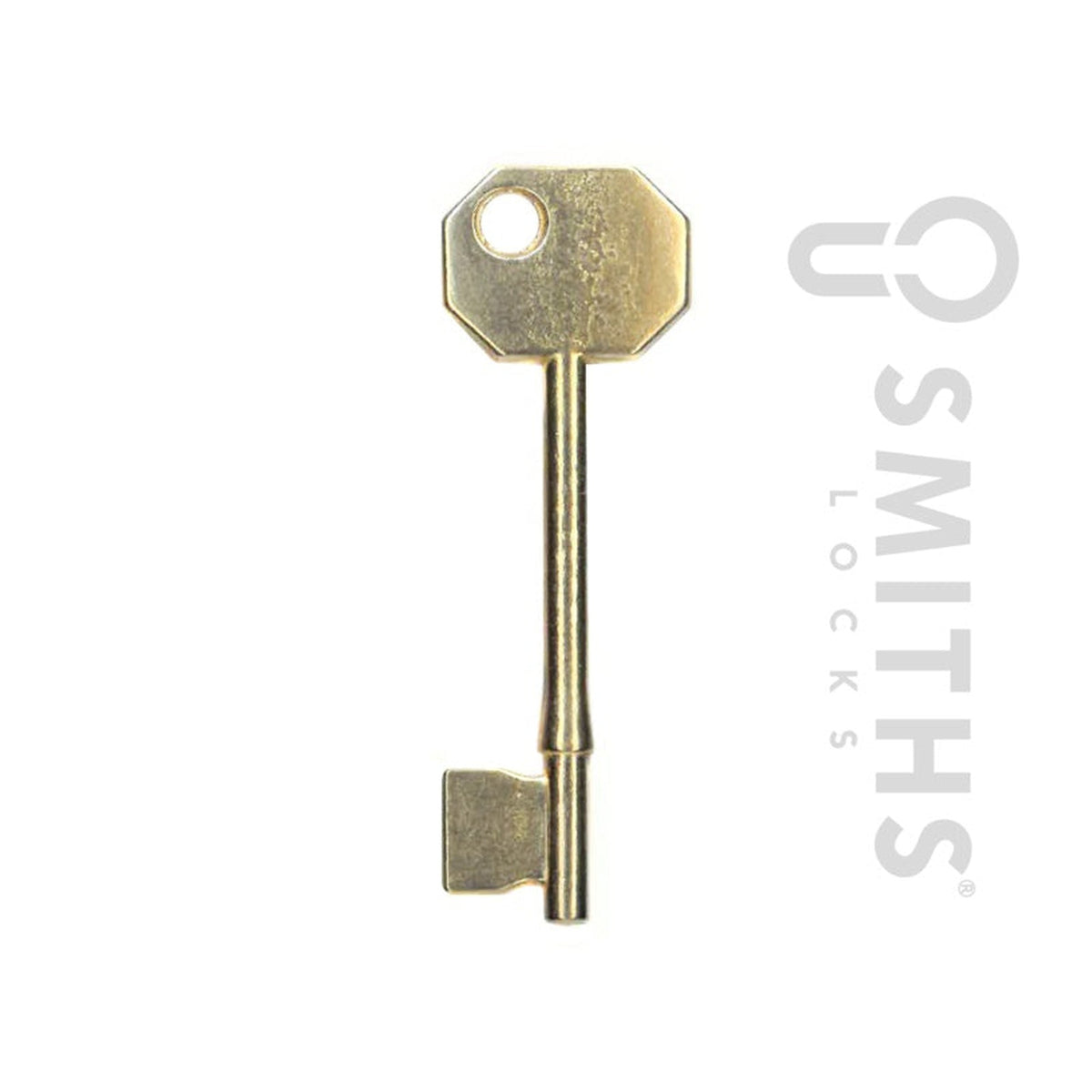 Pack of 10 Smiths Locks Pro Fit brass mortice key blanks, view 2
