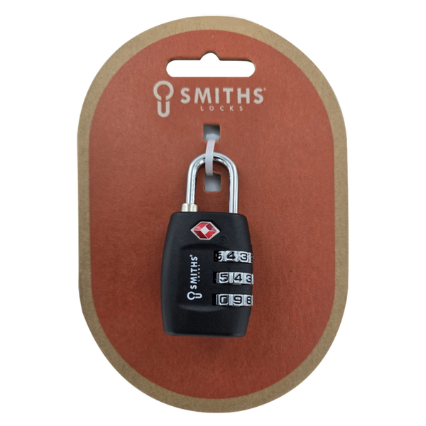 Smiths Locks 35mm TSA 3 dial combination padlock