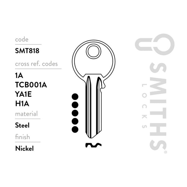 Pack of 10 Smiths Locks Yale 5 pin cylinder key blanks