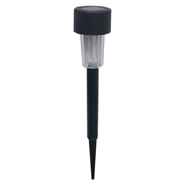 Solar Mini Black Stick Light With White LED - 30.5cm