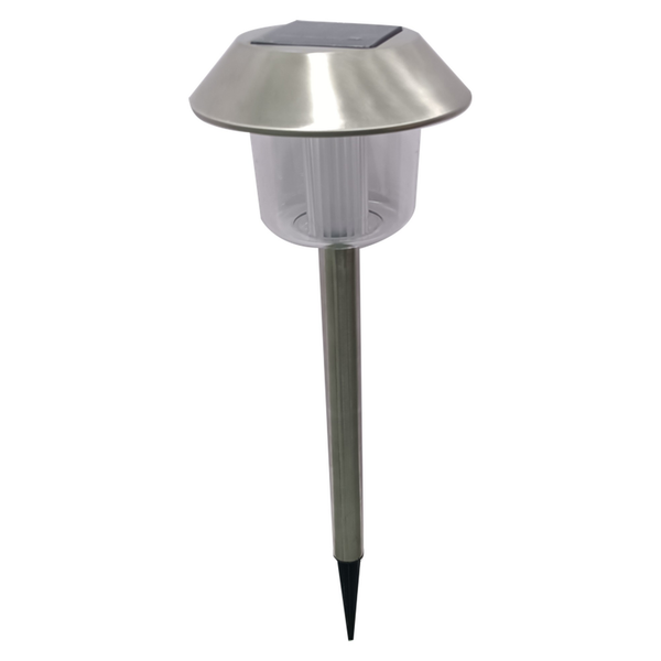 Solar Stainless Steel Stake Light - 42cm White LED
