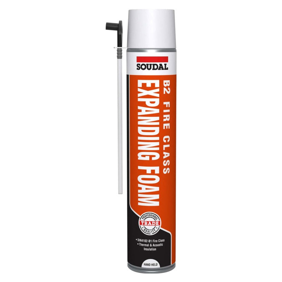 Soudal B2 Fire & Acoustic Expanding Foam 750ml, hand held