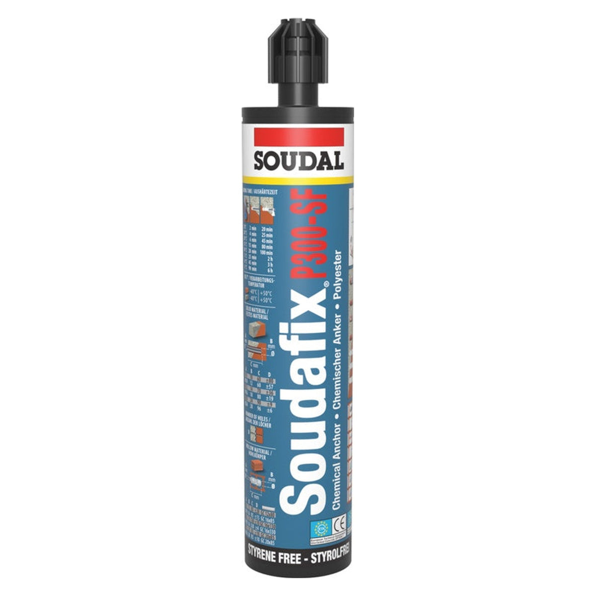 Soudal Soudafix P300-SF polyester resin chemical anchor 280ml