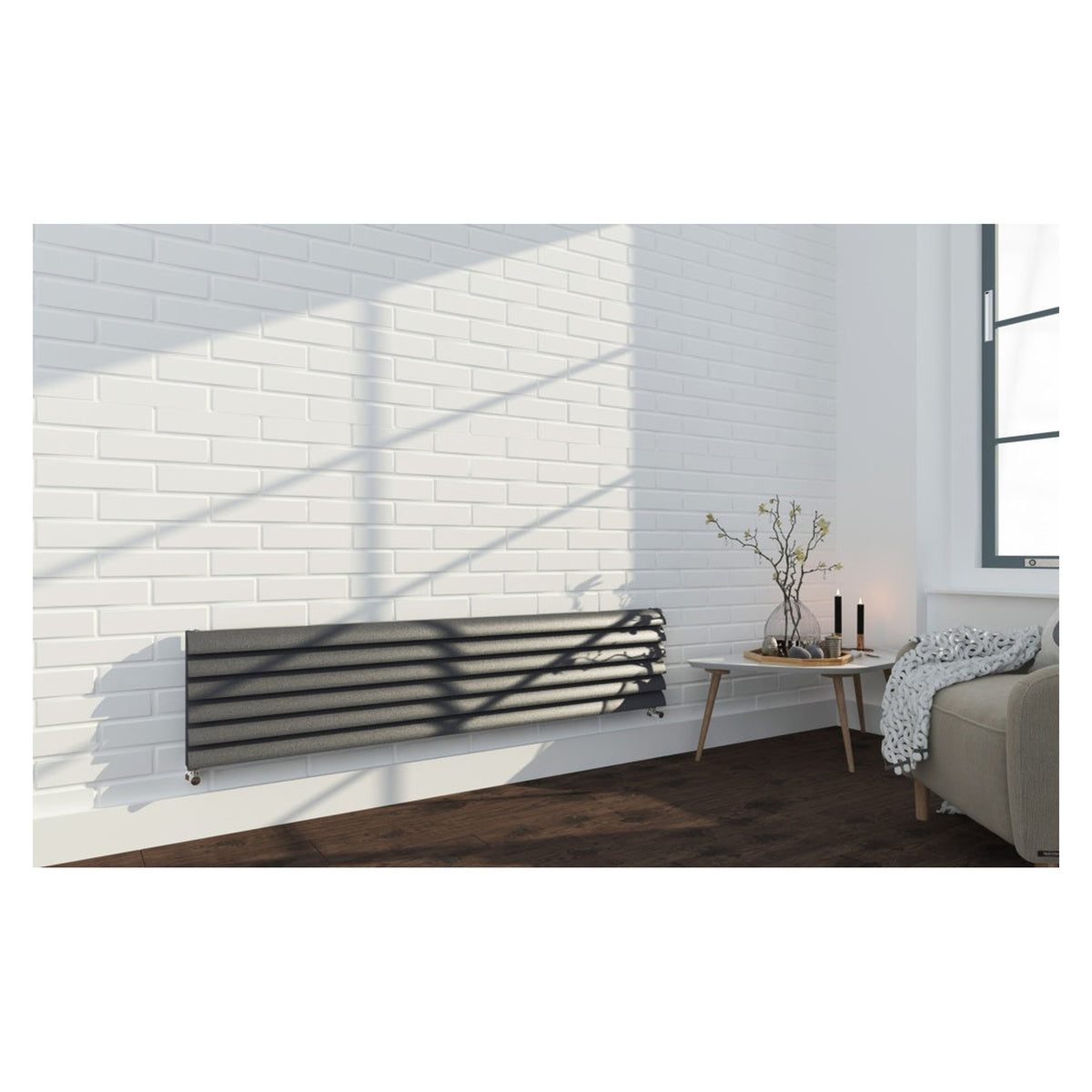 SP anthracite designer 6 bar radiator 355mm x 1600mm