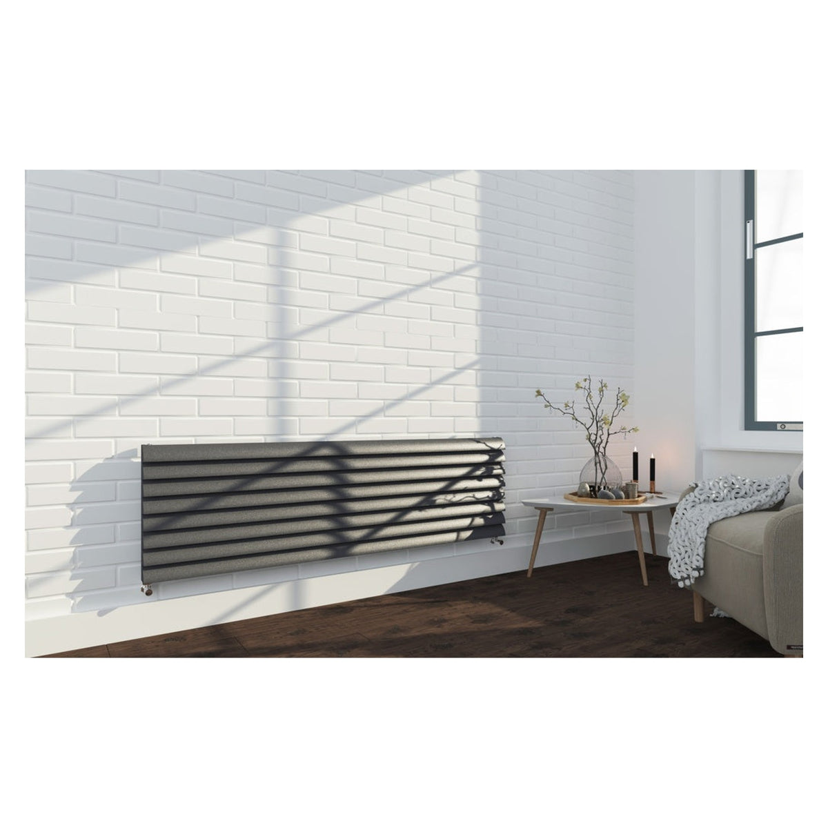 SP anthracite designer 8 bar radiator, 475 x 1600mm