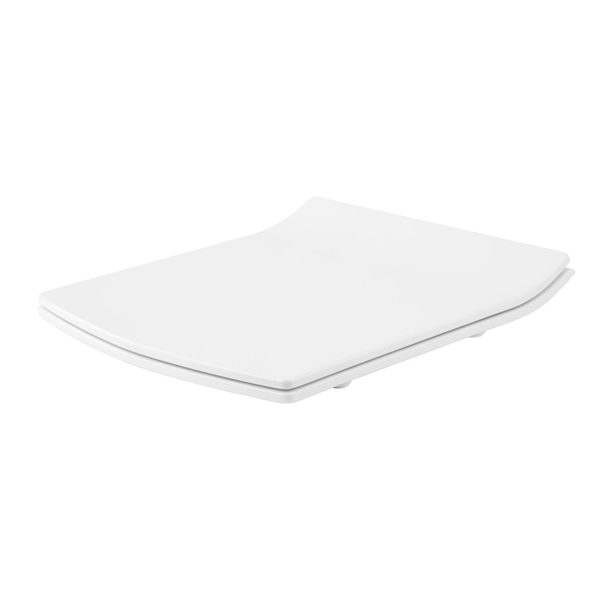 SP Ascent white soft close slim toilet seat, view 2