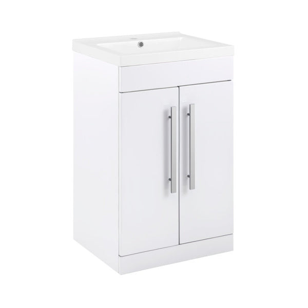 SP Avalon 500mm 2 door gloss white basin unit