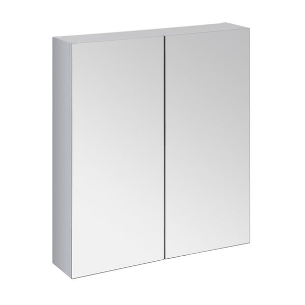 SP Avalon 600mm wall hung grey two door mirror cabinet