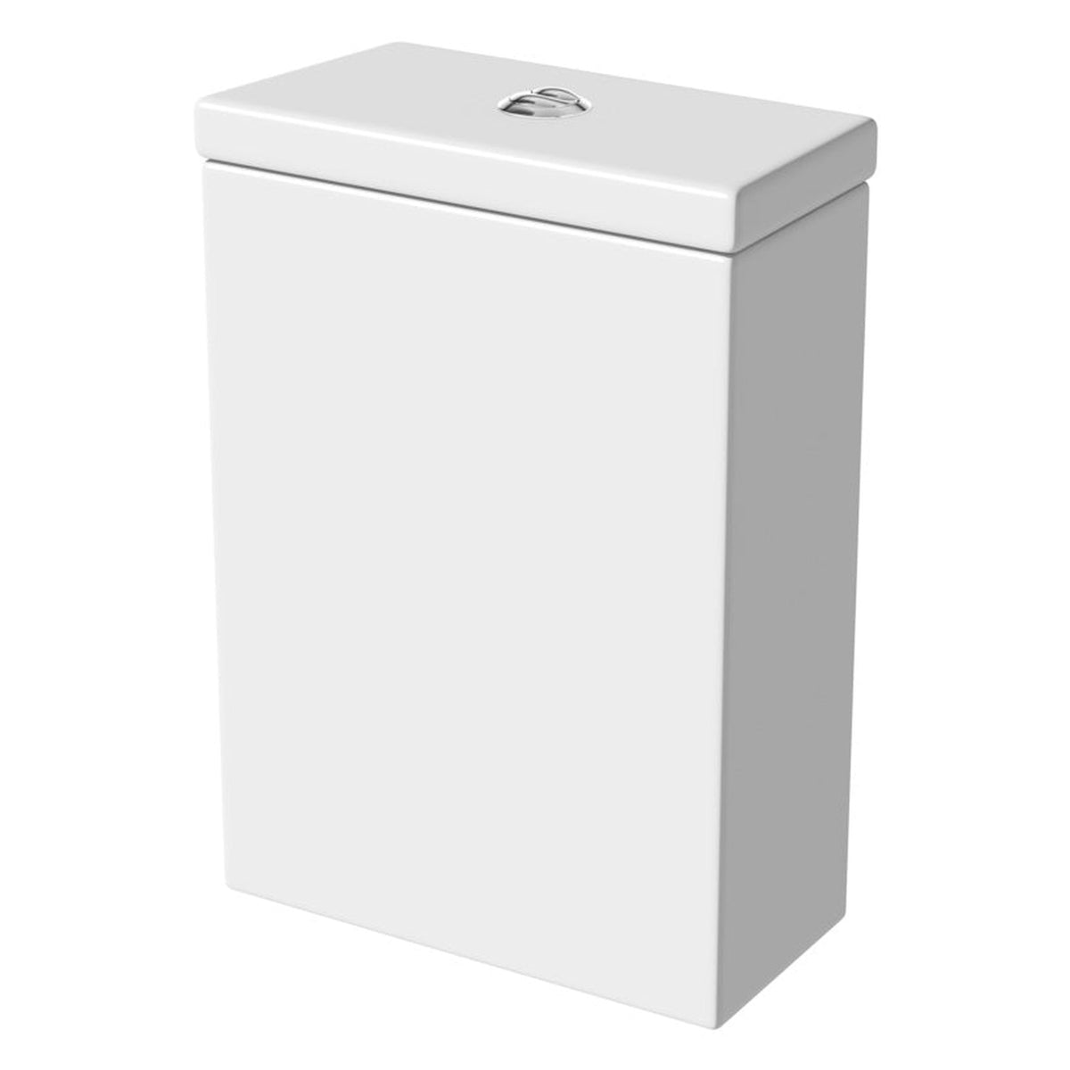 SP Eco Edge close coupled cistern with chrome dual flush button, view 2