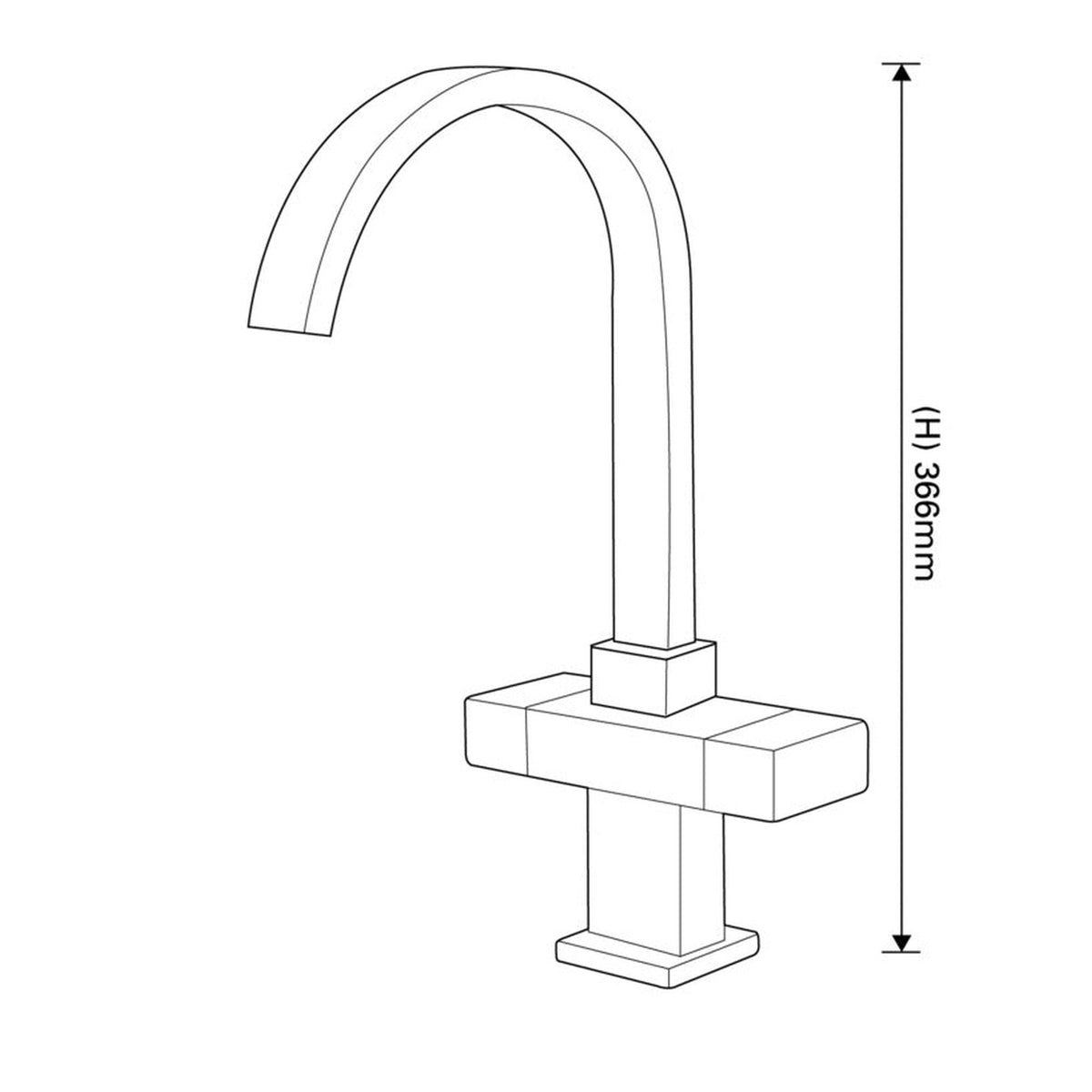 SP Harwood solid brass mono mixer kitchen sink tap, view 2