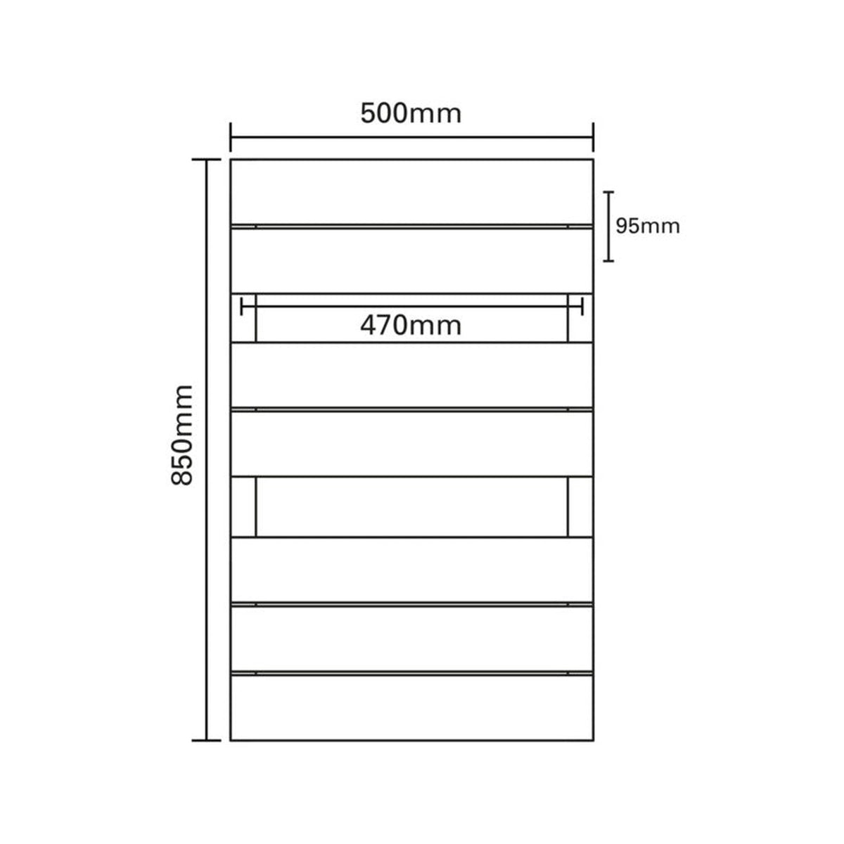 SP Leighton anthracite designer towel radiator 500 x 850mm, view 3