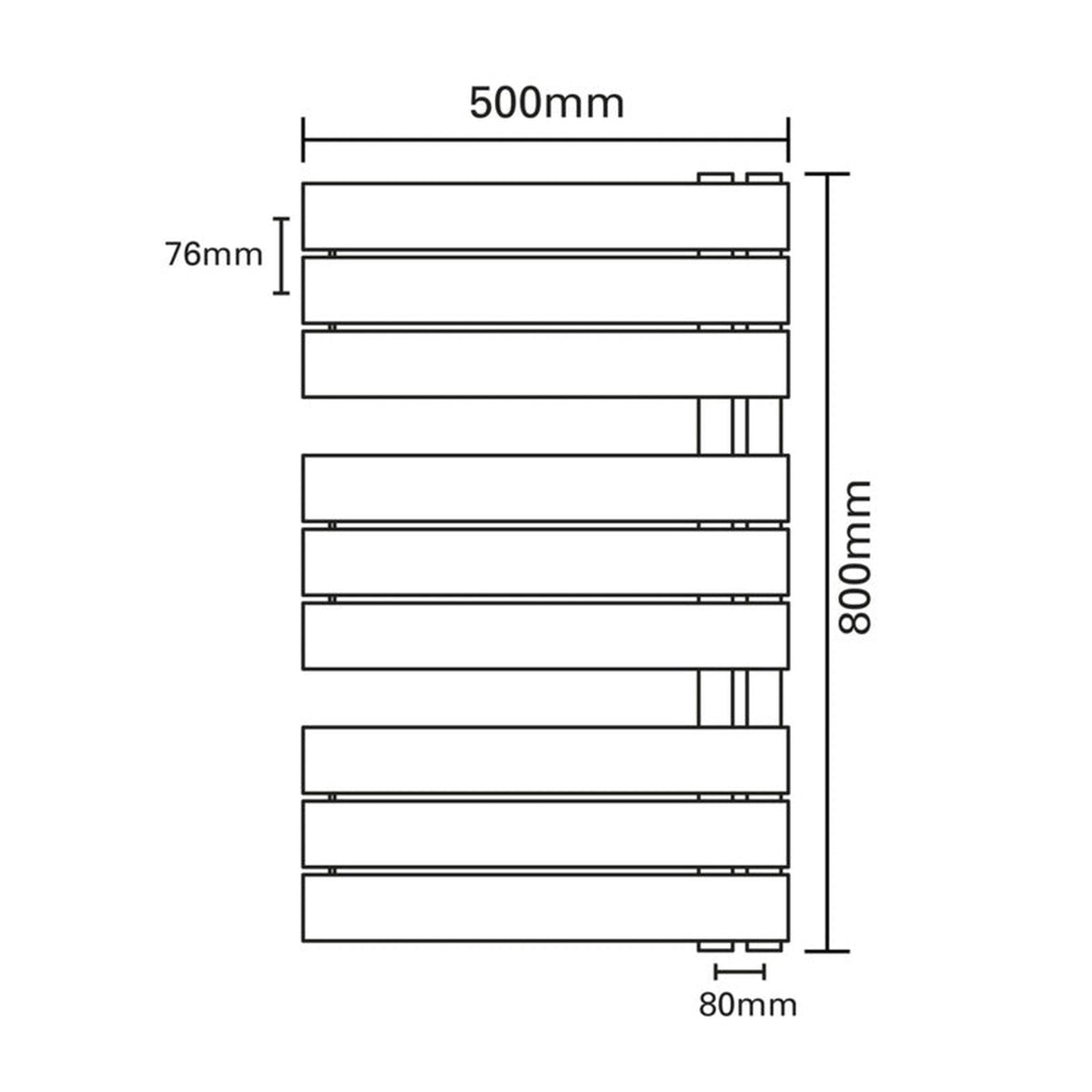 SP Lomond anthracite designer radiator 500 x 800mm, view 3