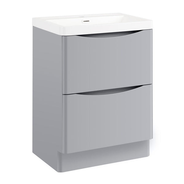 SP Ocata grey floor standing vanity unit 600mm