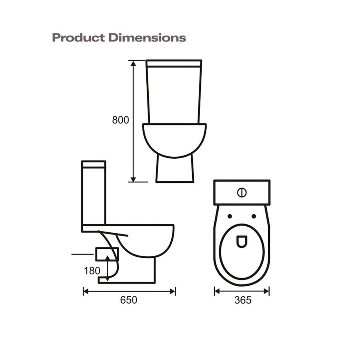 SP Pure one box toilet with seat and cistern, view 3