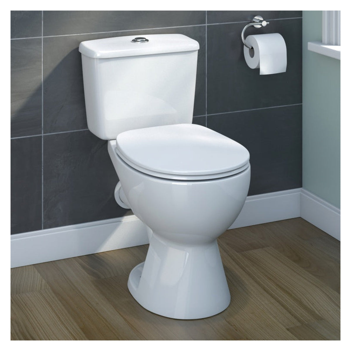 SP Pure white acrylic soft close toilet seat, view 2