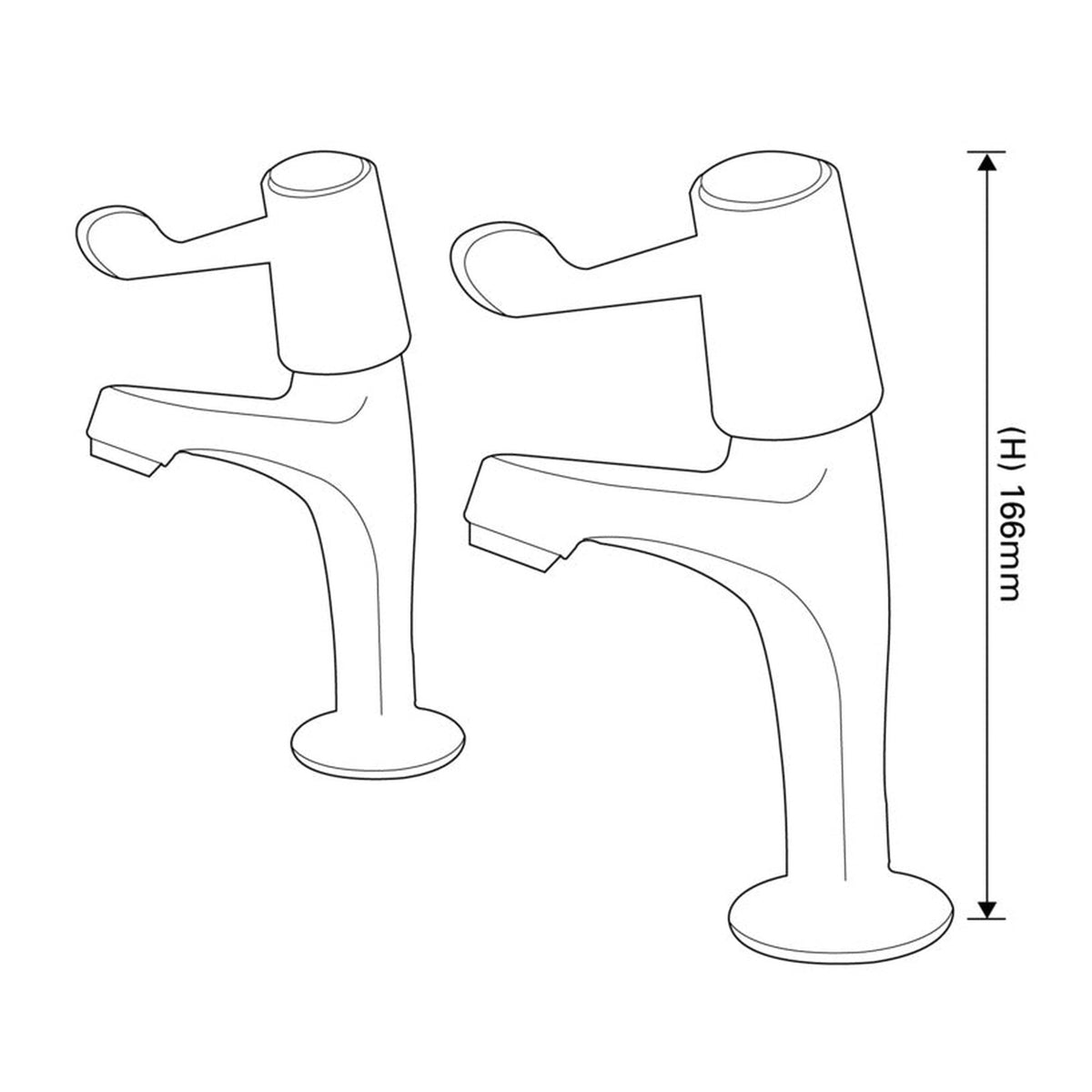 SP Rhodes lever sink taps, view 2