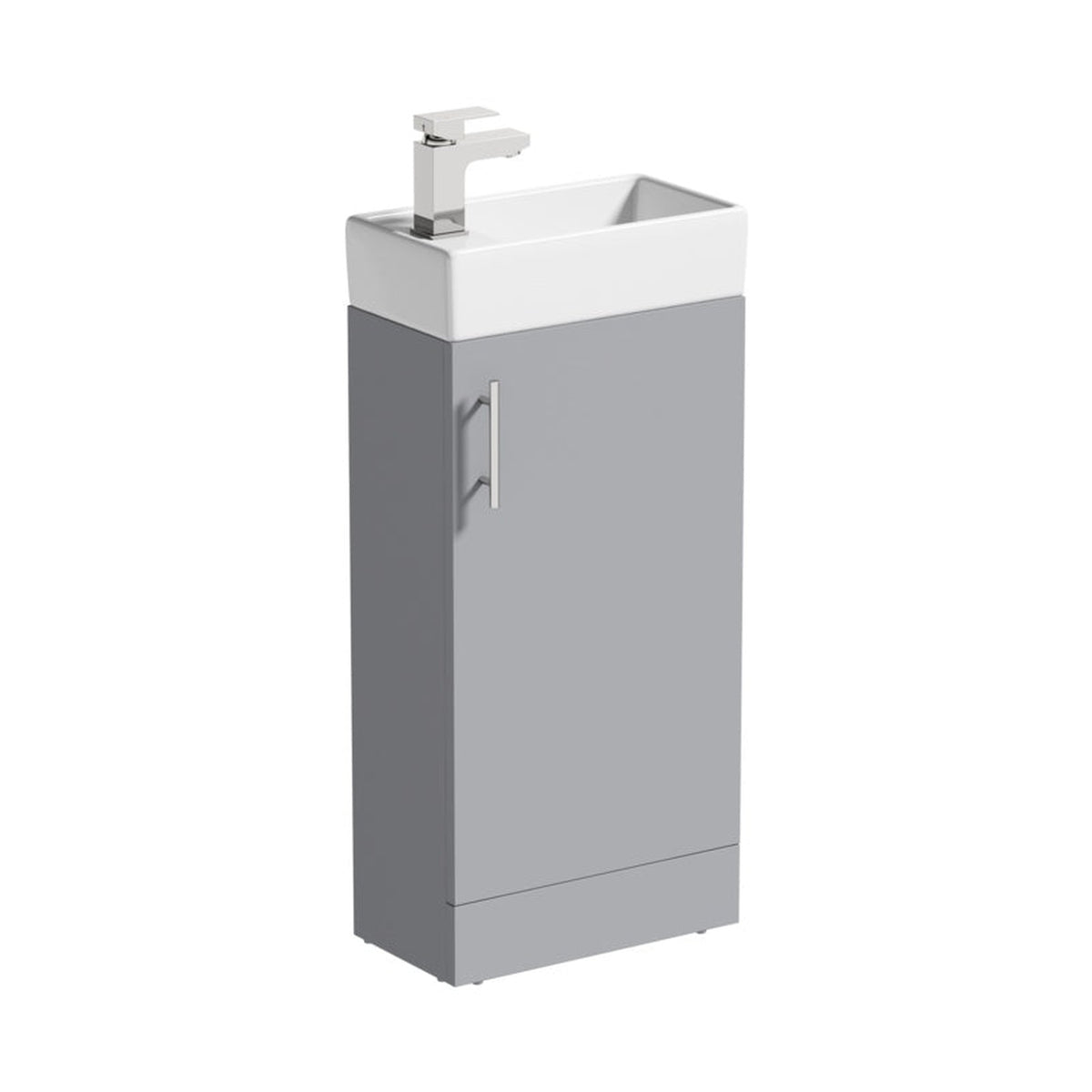 SP Rydal grey floor standing 410mm cabinet and basin, view 2