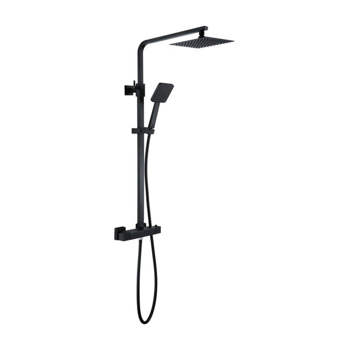 SP matt black shower mixer system