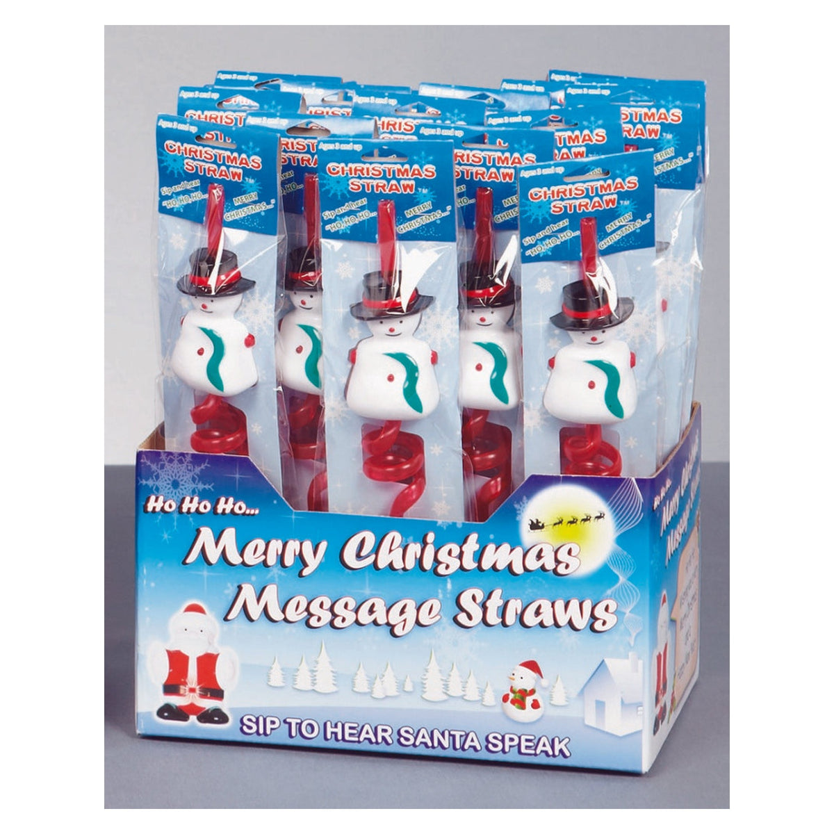 Speaking Snowman Straw - 25cm