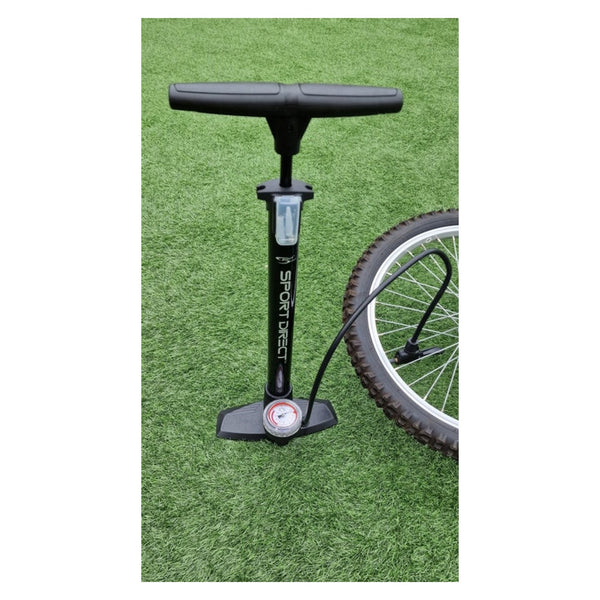 Sport Direct steel bike track pump with pressure gauge