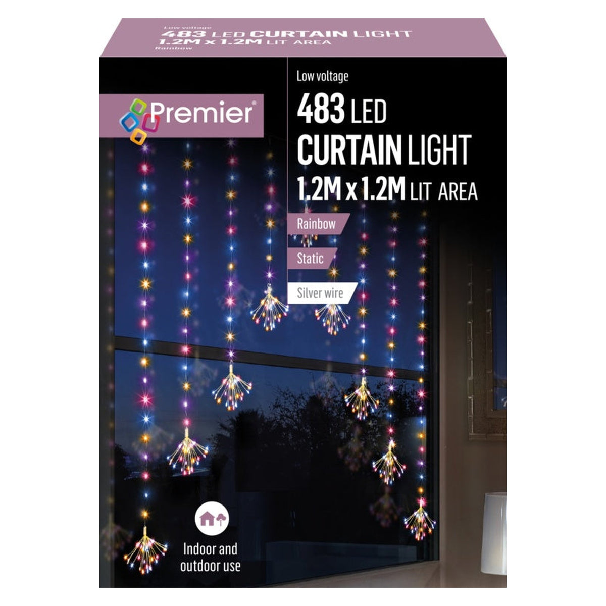 Sputnik V Curtain 1.2m - 483 Rainbow LEDs