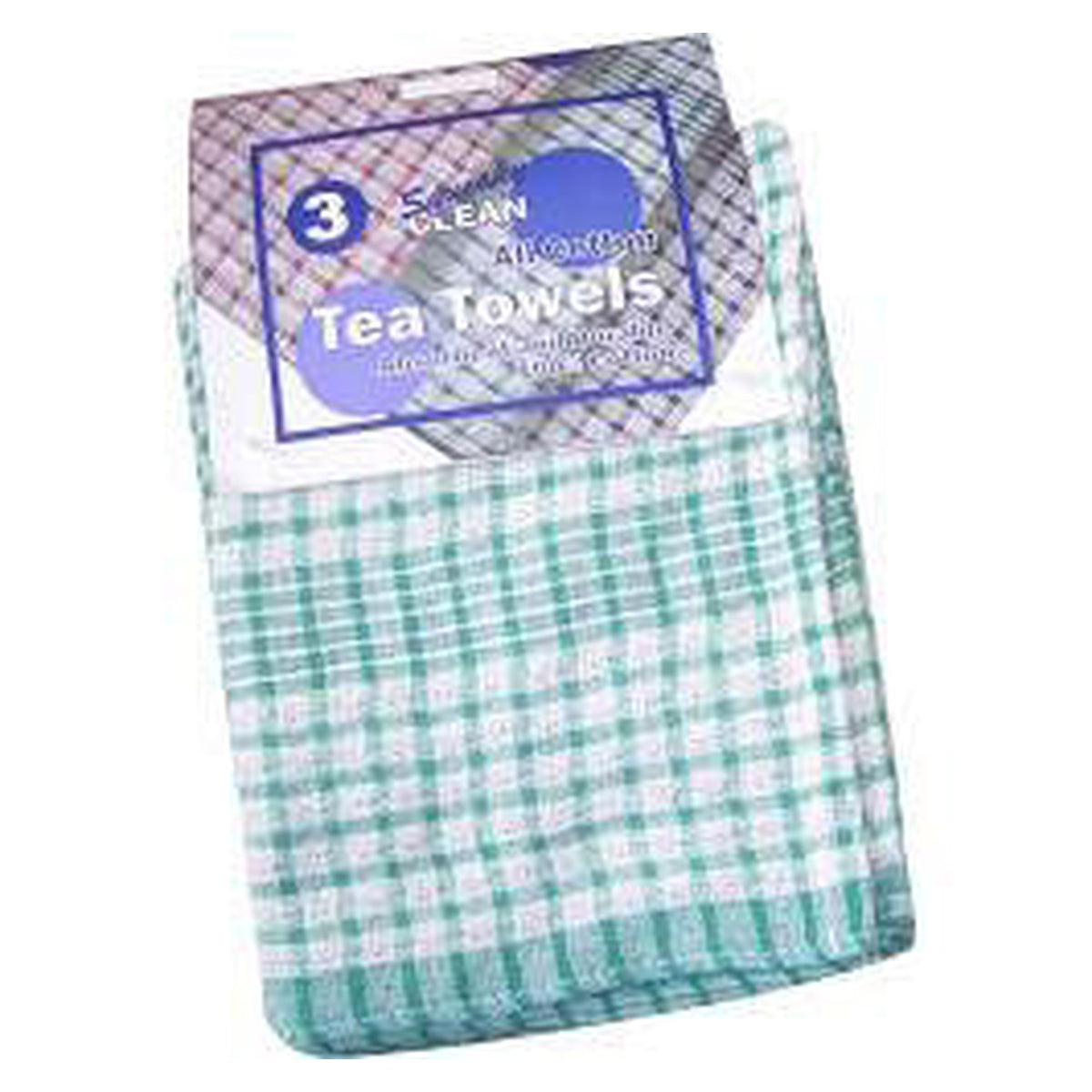 Squeaky Clean rice weave cotton tea towels, pack of 3