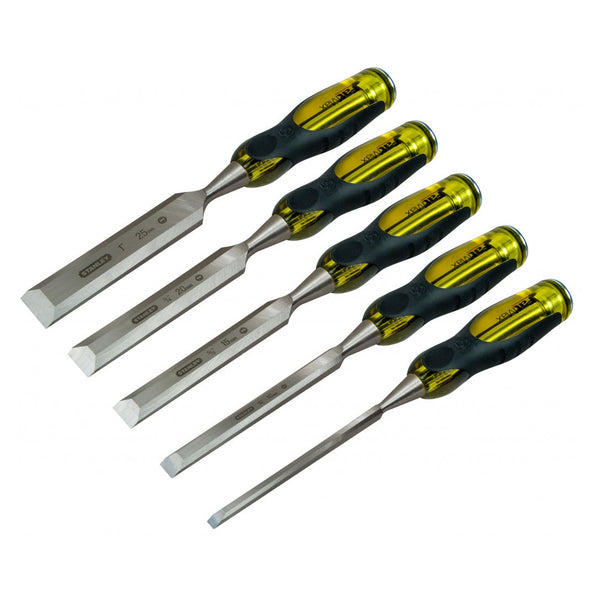 Stanley 5 piece chisel set with soft grip handles