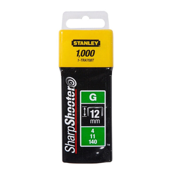Stanley heavy duty G type staples 12mm pack of 1000