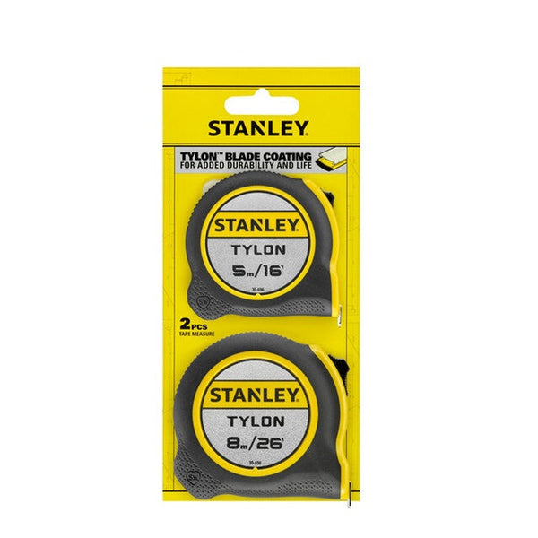 Stanley Tylon twin pack 5m and 8m tape measures