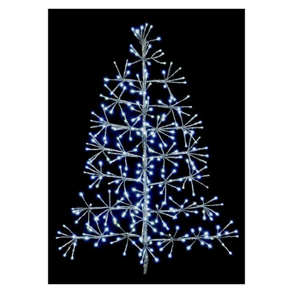 Starburst Tree With White LEDs - 60cm Silver