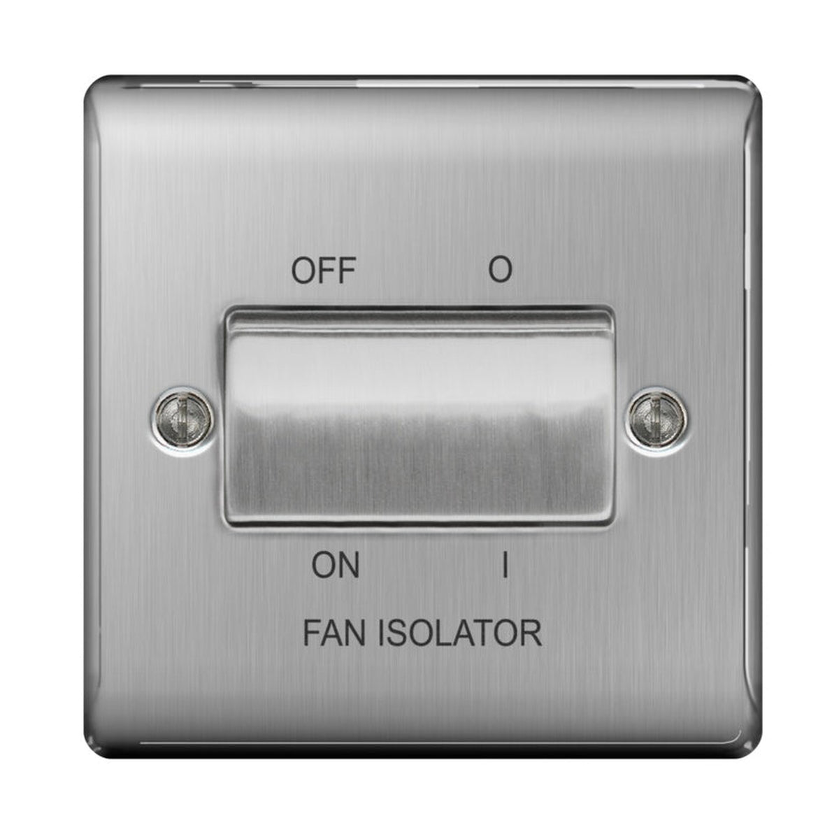 Steel 10ax Plate Switch Fan Isolater - 3pole