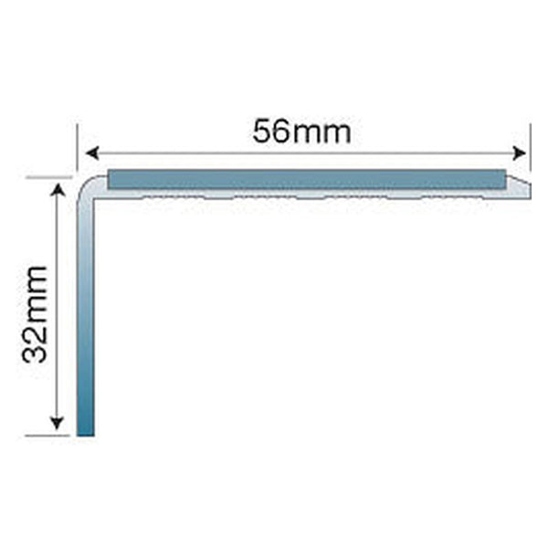 Stikatak slimline single square nose floor trim 2.44m