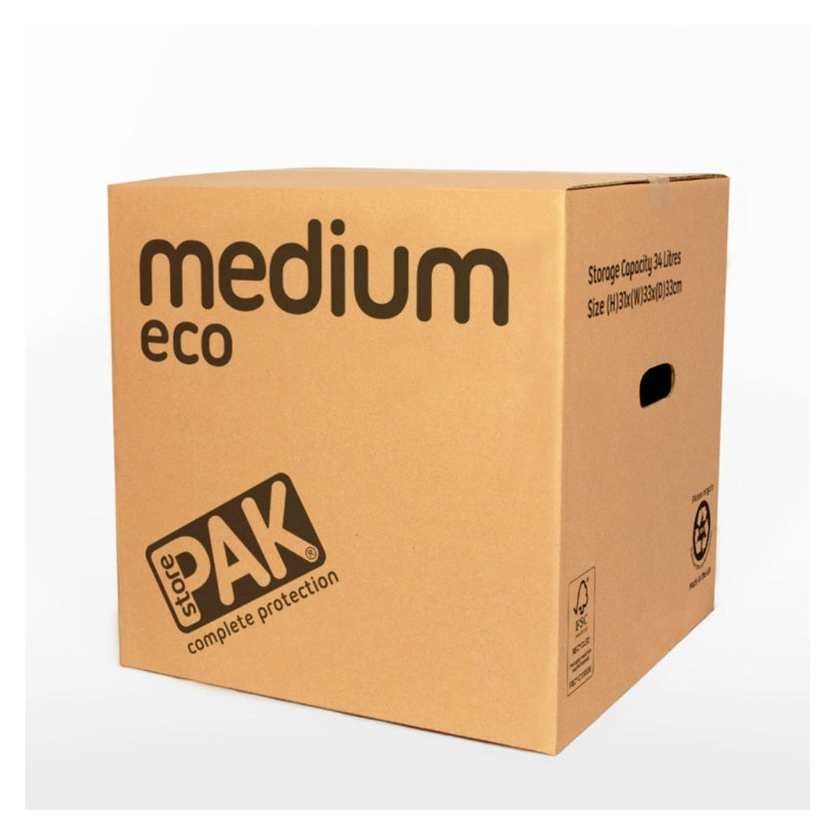 Pack of three Storepak medium eco cardboard storage boxes