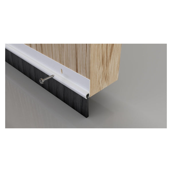 Stormguard white brush bottom door seal 914mm