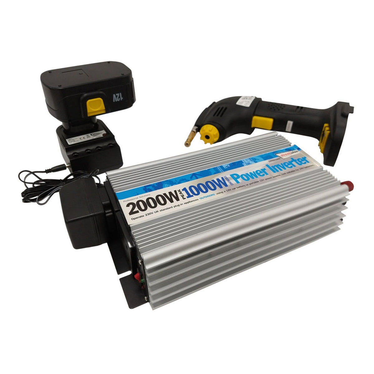 Streetwize 1000W DC-AC power inverter with USB socket, view 2