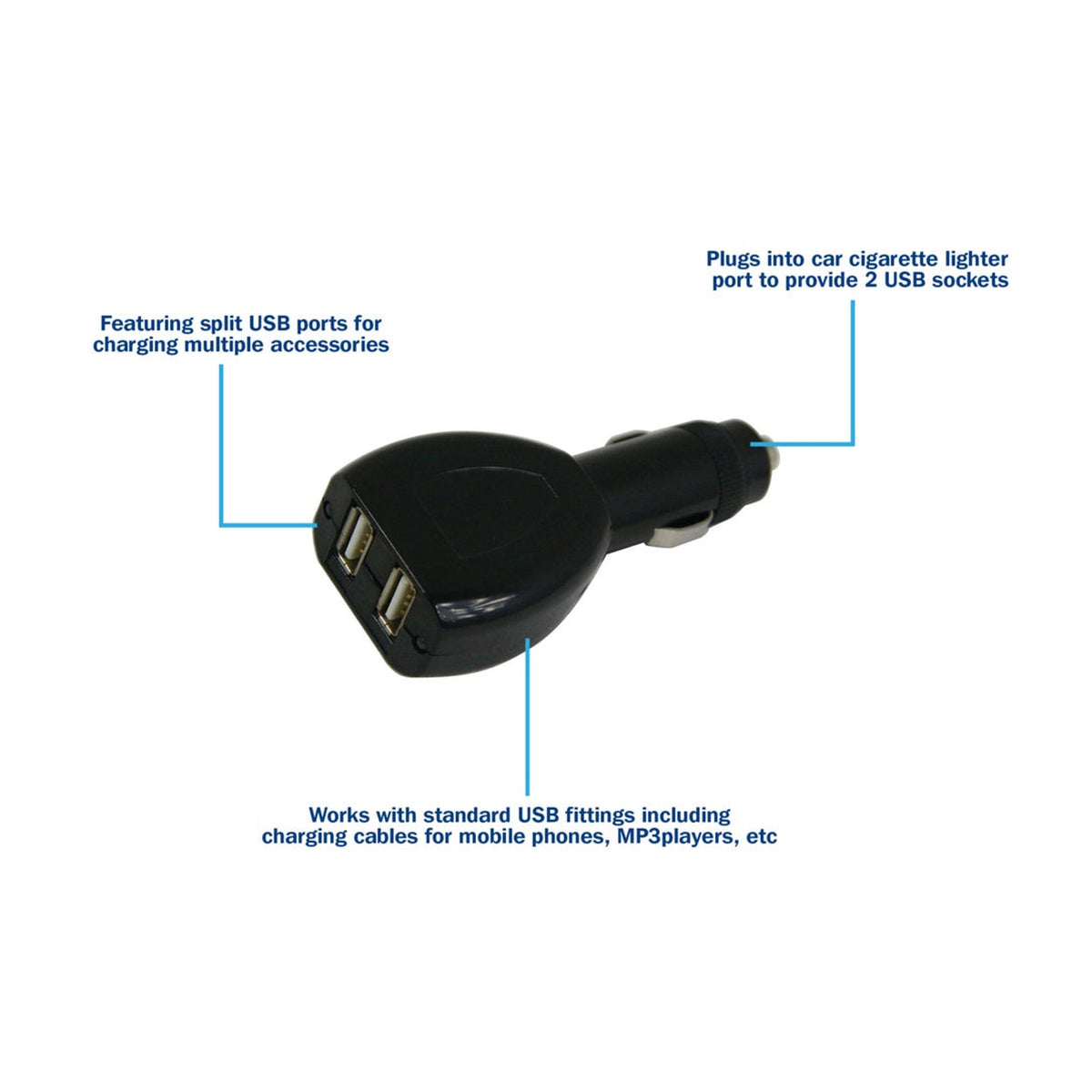 Streetwize 12V twin USB socket adaptor, view 3