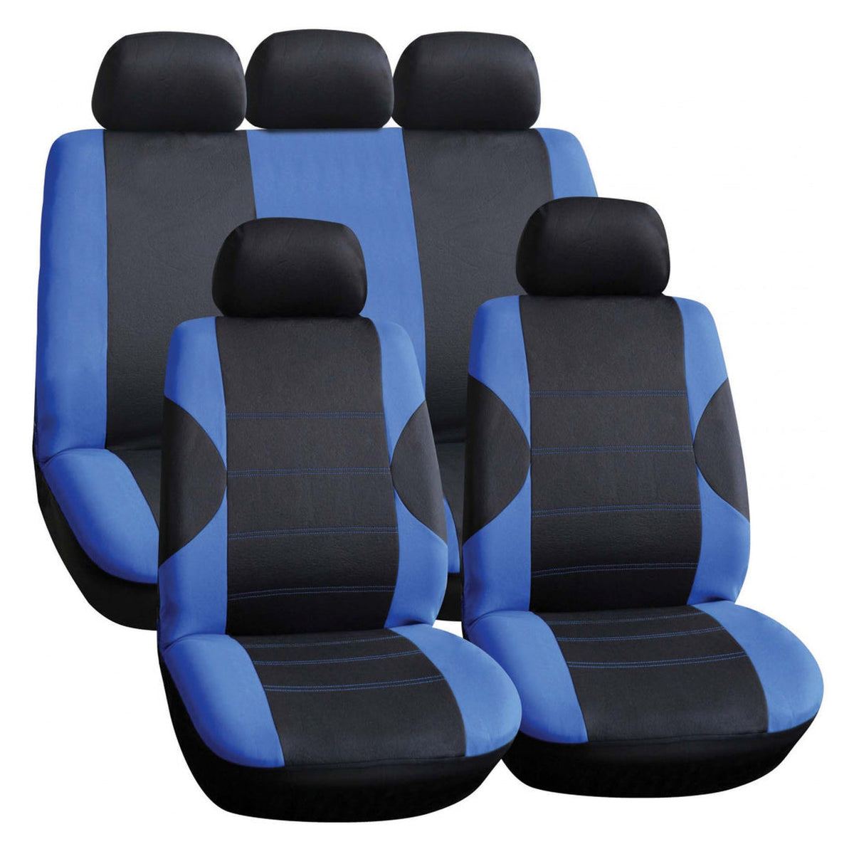 Streetwize 11 piece blue and black car seat cover set