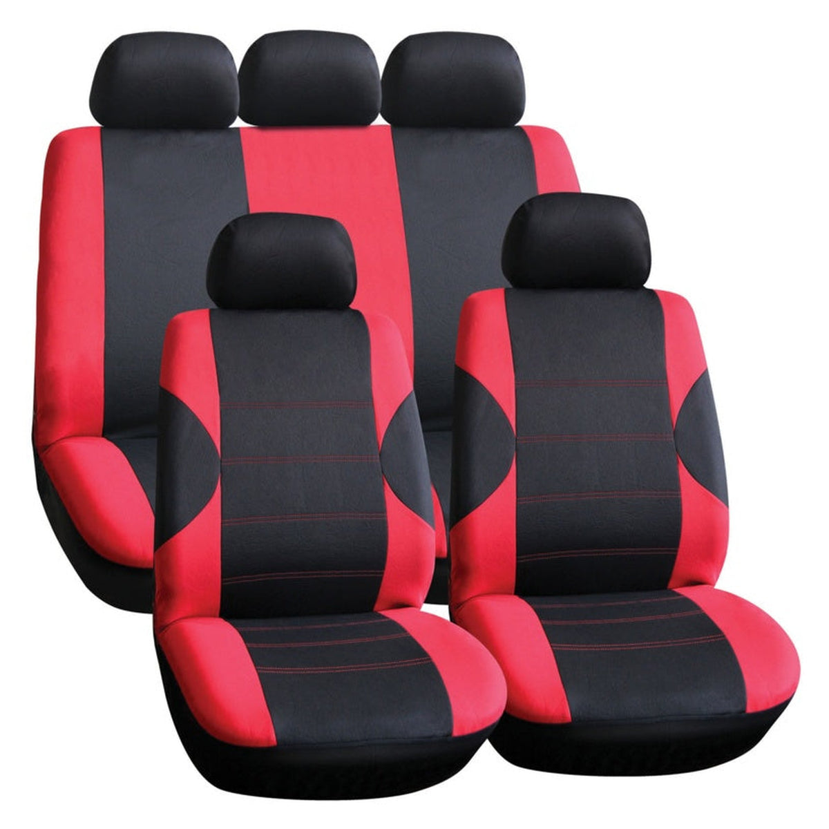 Streetwize 11 piece red and black seat cover set