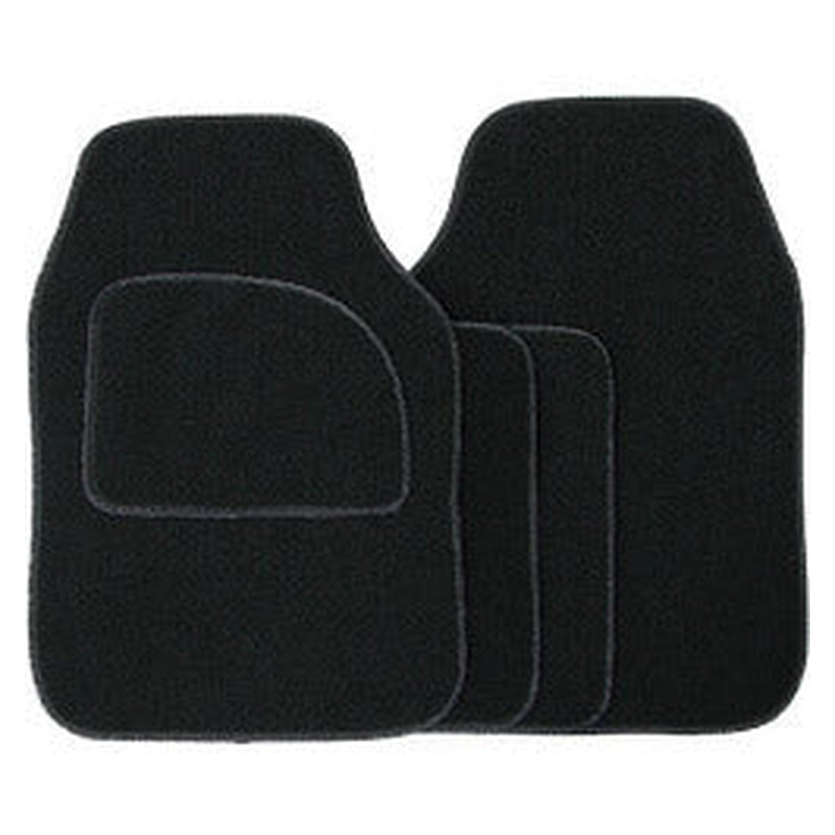 Streetwize black velour 4 piece car mat set