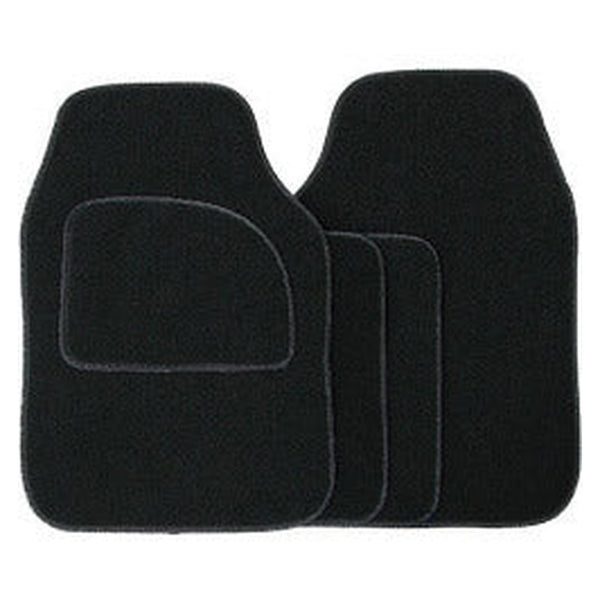 Streetwize black velour 4 piece car mat set